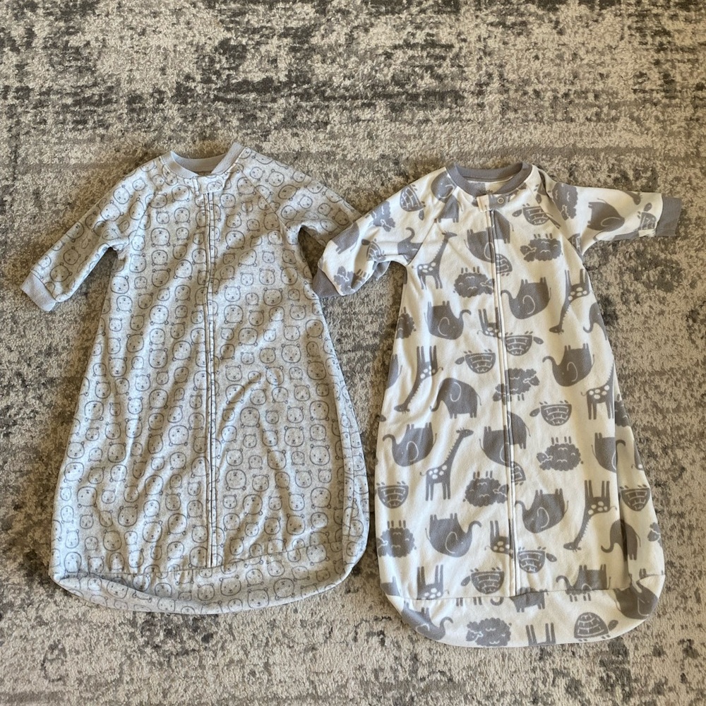 SOLD - 2 fleece sleepsacks by Carter’s (6-9M)